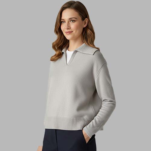 Merino Wool V Neck Sweater