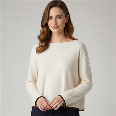 Merino sveter s výstrihom